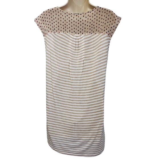 Vintage Anthropologie Little Yellow Button Popover Top Stripe V Neck Tunic - Picture 14 of 15